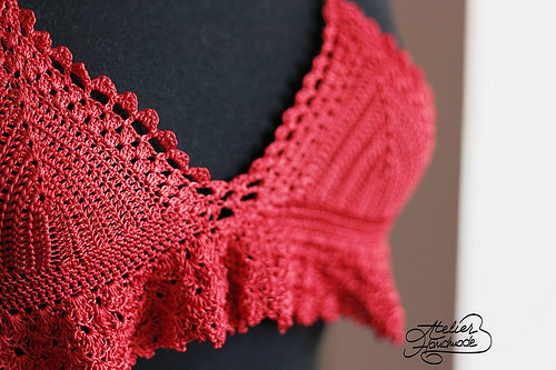 red crochet halter top